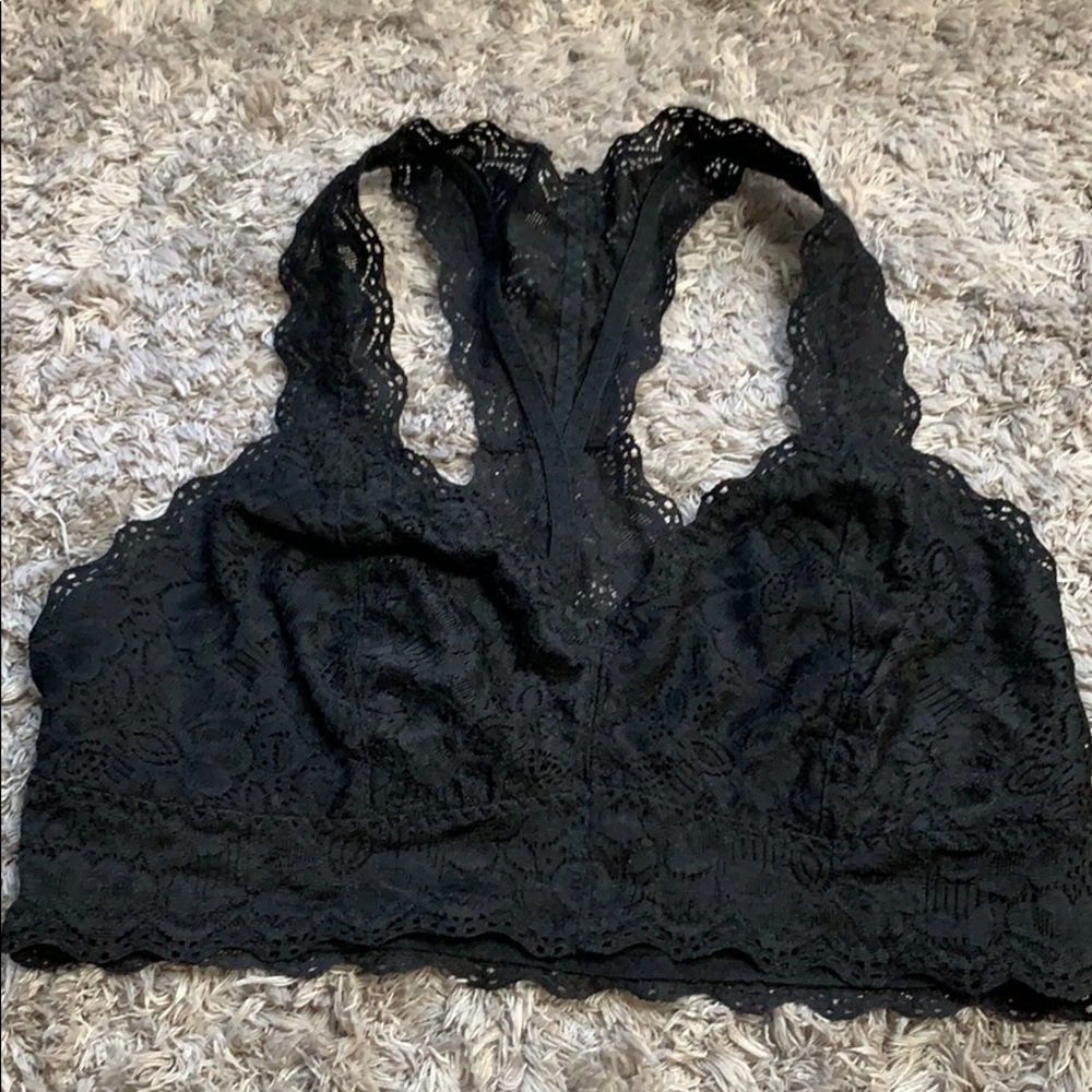 Felina Black Lace Bralette Size Small.